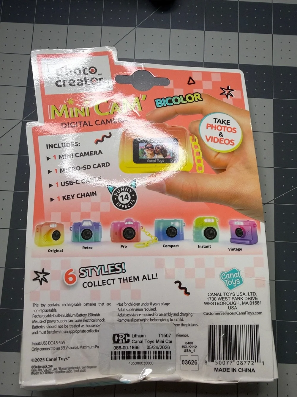 Mini Cam Digital Camera - Purple & Teal Bicolor